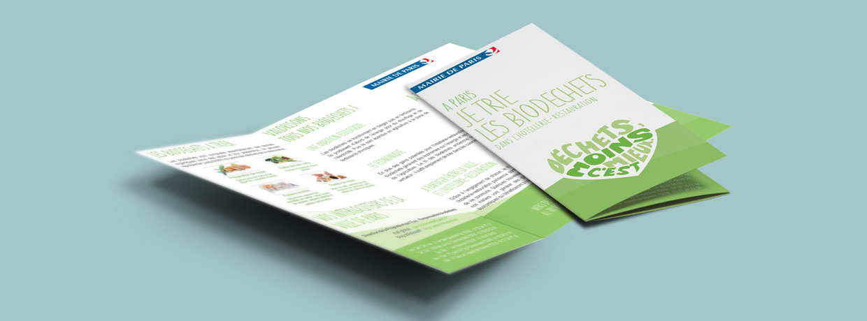 Eric Tadros design print graphisme ao appel d'offre mairie de paris écologie tri emballages consignes de tri biodéchets