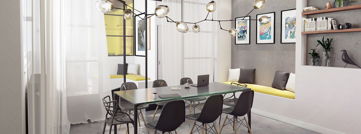 Design architecture interieur scenographie auzou éditions bureaux open space Paris